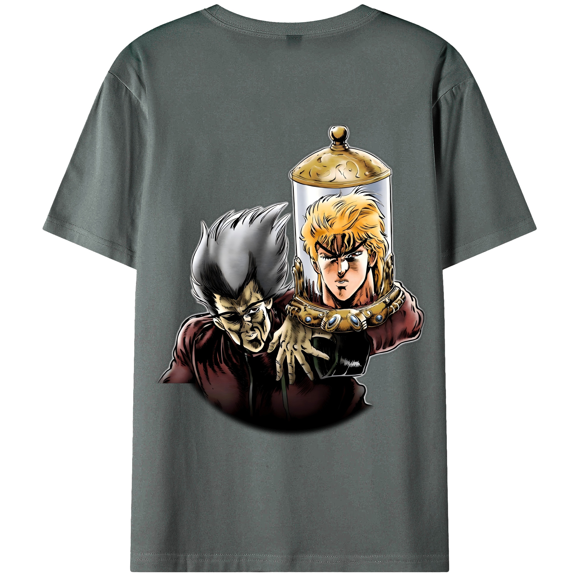 （画像用） ジョジョの奇妙な冒険 ディオ?ブランドー JoJo's Bizarre Adventure Dio Brando 綿100％ メンズ半袖Tシャツ（バックプリント） 通気性